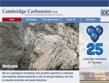 Tablet Screenshot of cambridgecarbonates.com